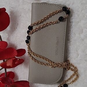 Giorgio Armani Eyeglasses Case Magnetic Close Champagne Shimmer